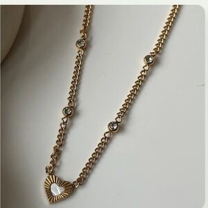 Gold tone Heart Pendant Necklace